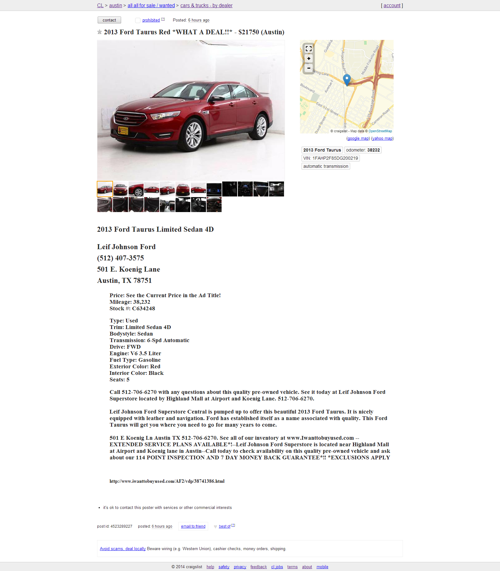 Craigslist Posting for Car Dealers Auto Dealer Craigslist Posting